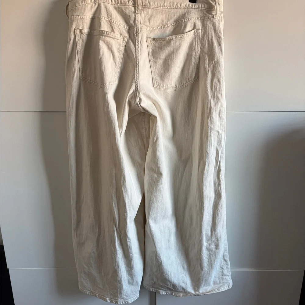 Abercrombie Linen-Blend Ultra Wide Leg Jean